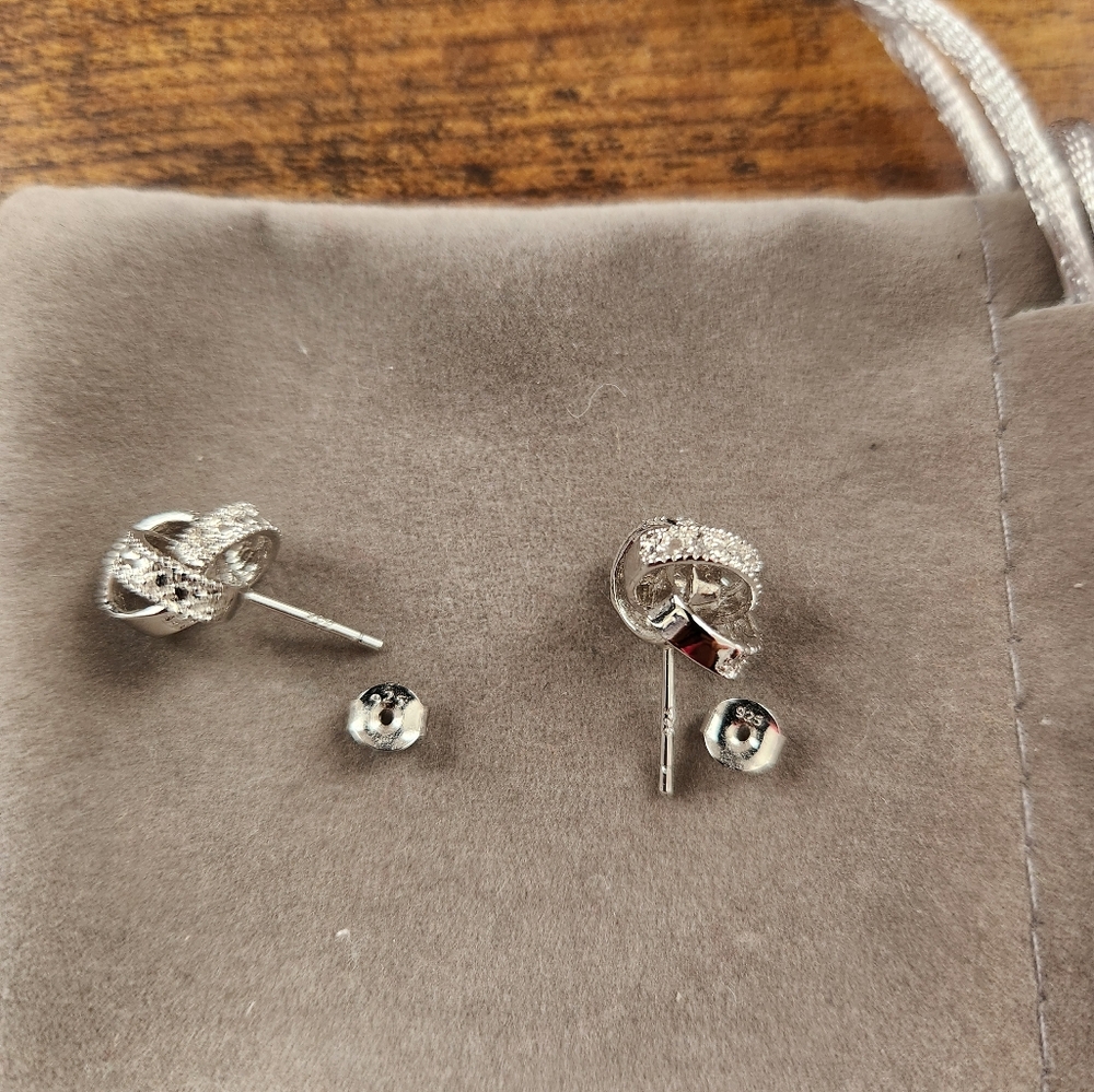 Sterling Silver Geometric Shapped Stud Earrings - image 2